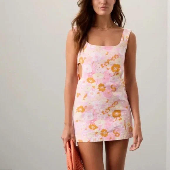 Maje Pink Flower Power Dress NWT - Picture 4 of 6